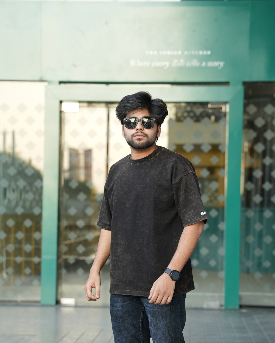 Coffee Acid Wash Oversized Tshirt