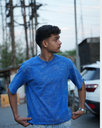 Blue Acid Wash Oversize Tshirt